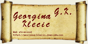 Georgina Klecić vizit kartica